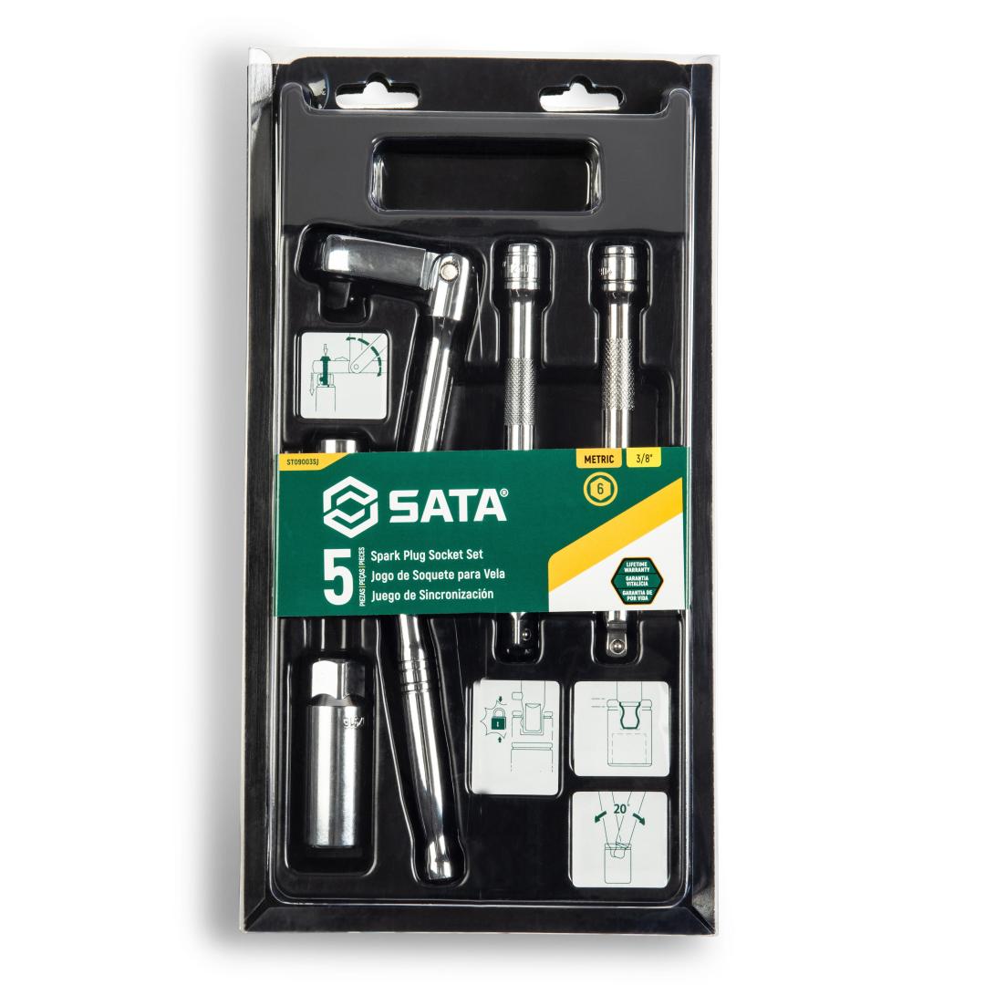5 Pc. 3/8” Drive Metric Spark Plug Socket Set SATA