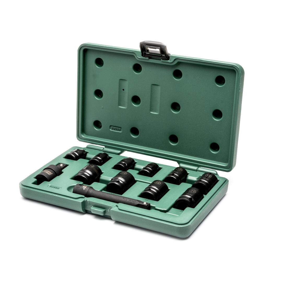 12 Pc. 1/2” Drive 6 Point Metric Impact Socket Set - SATA