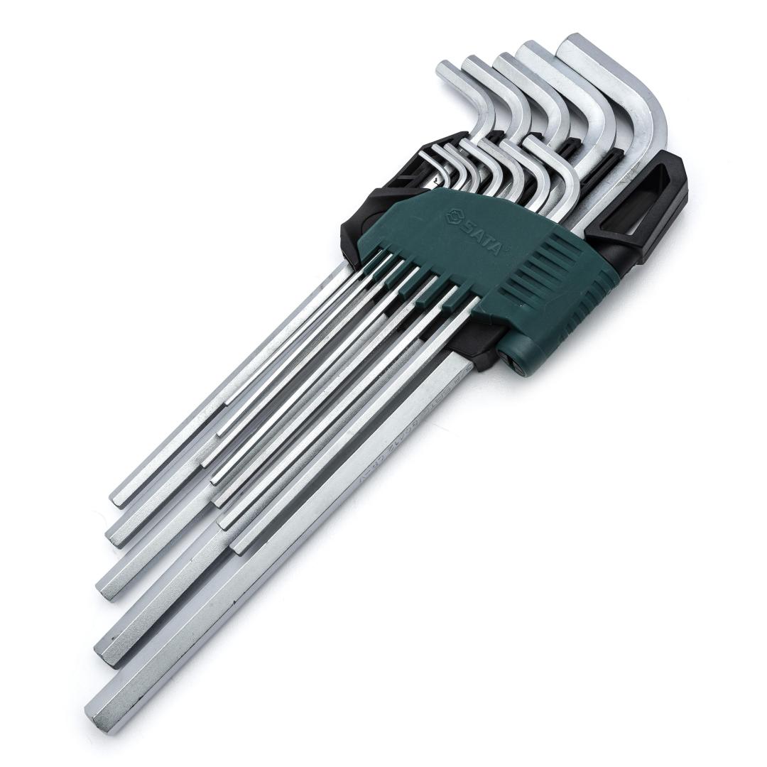 12 Pc. SAE Extra Long Hex Key Set - SATA