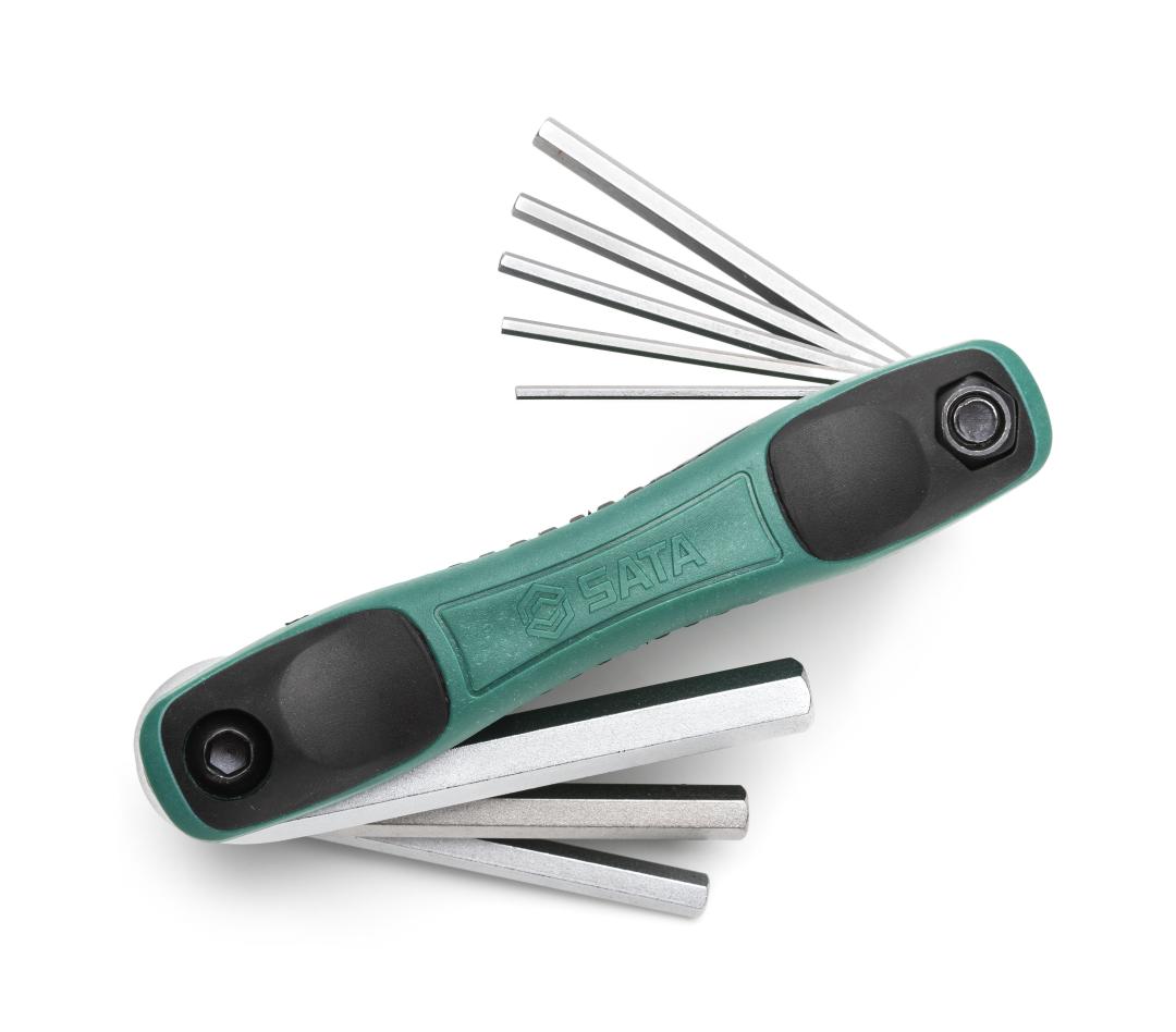 8 Pc. Metric Hex Key Fold-Up Set - SATA