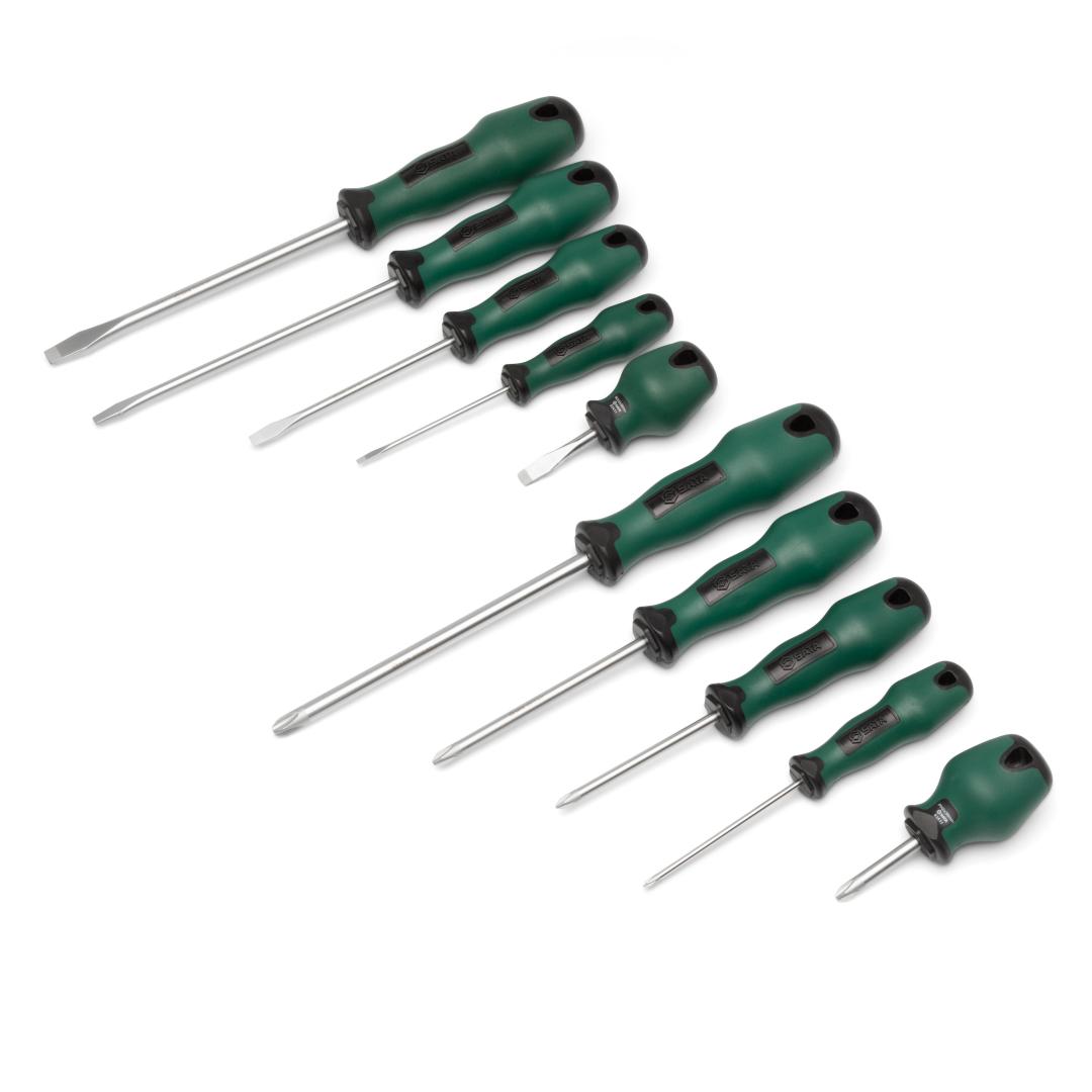 10 Pc. Cushion Grip Combination Screwdriver Set - SATA