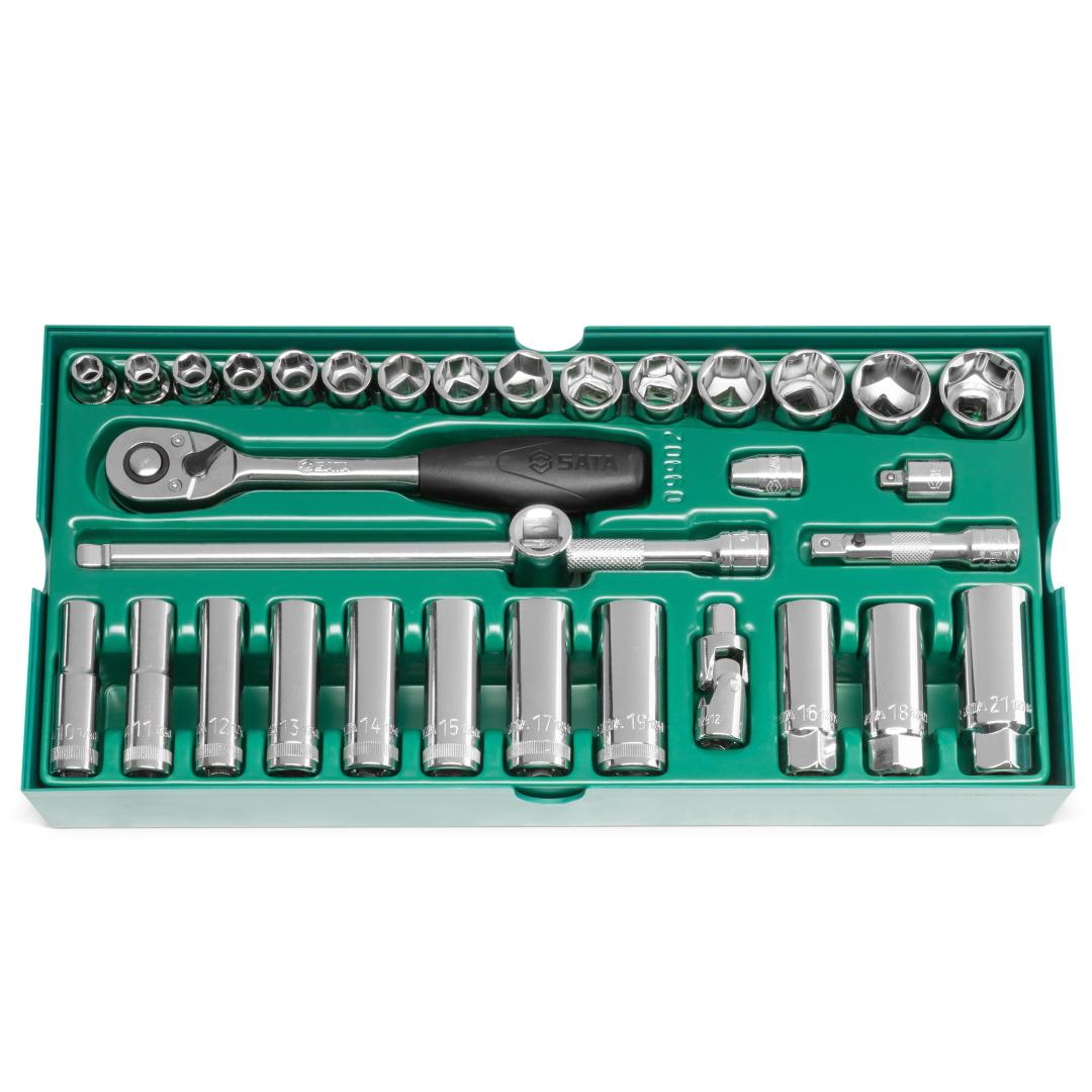 SATA Schraubenschlüssel-Set Metrisch – 8-teilig, Ringmaulschlüssel, Silber