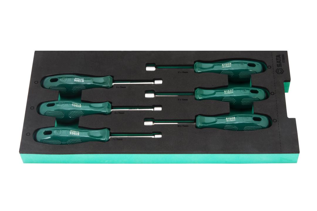 6 Pc. Acetate Nut Driver Tray Set - SATA