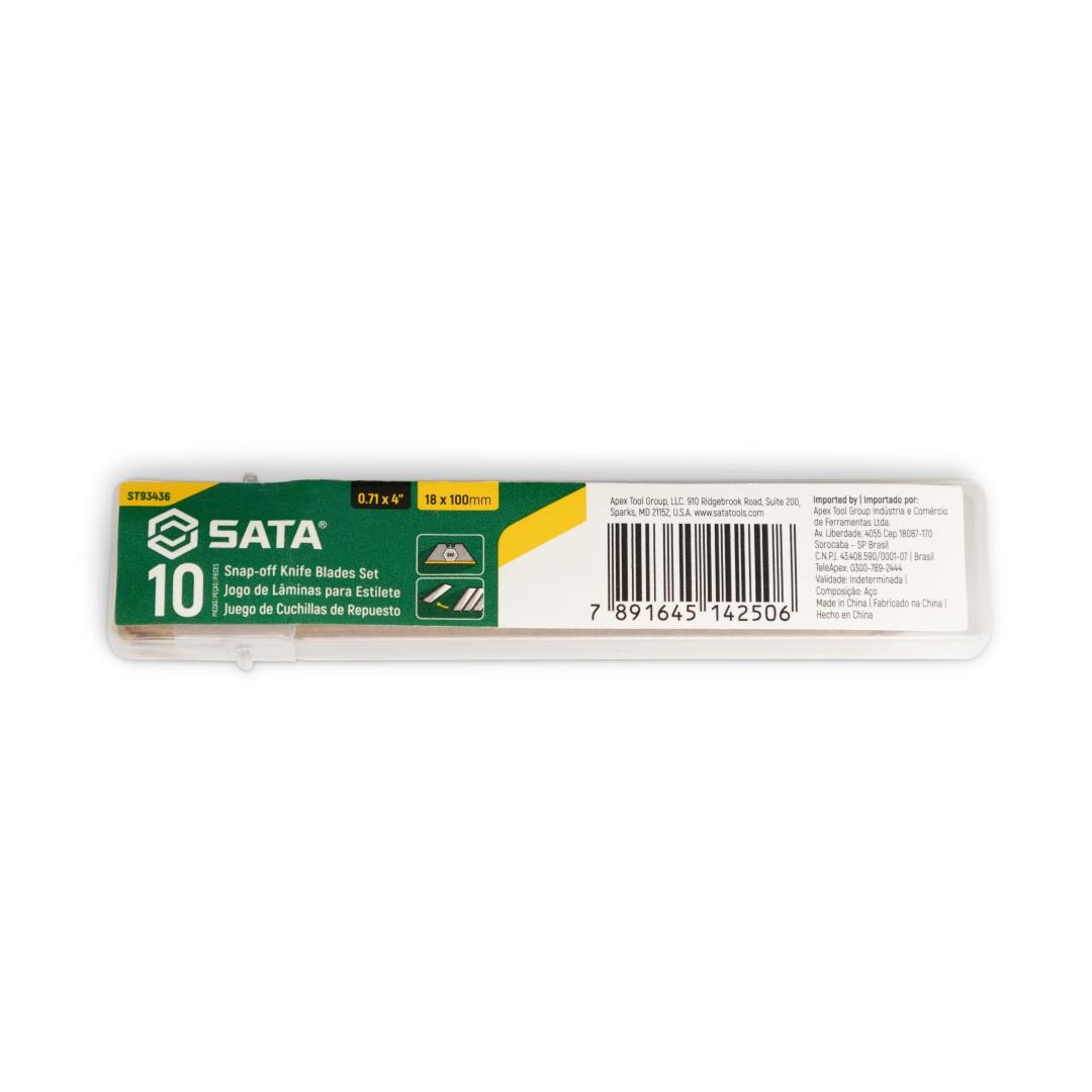 10 Pc. Spare Blades, 8-Point, 18x100mm - SATA