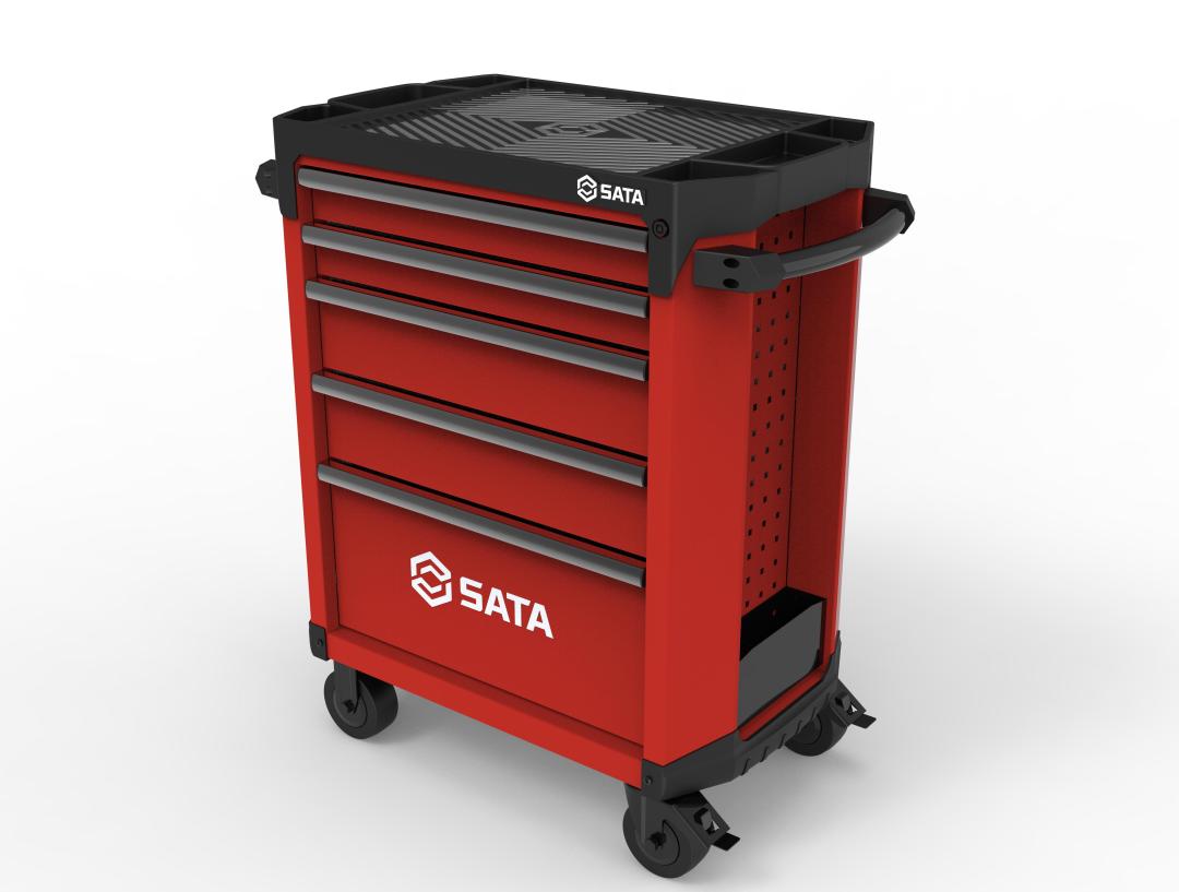 5 Drawer Tool Cabinet - Red - SATA