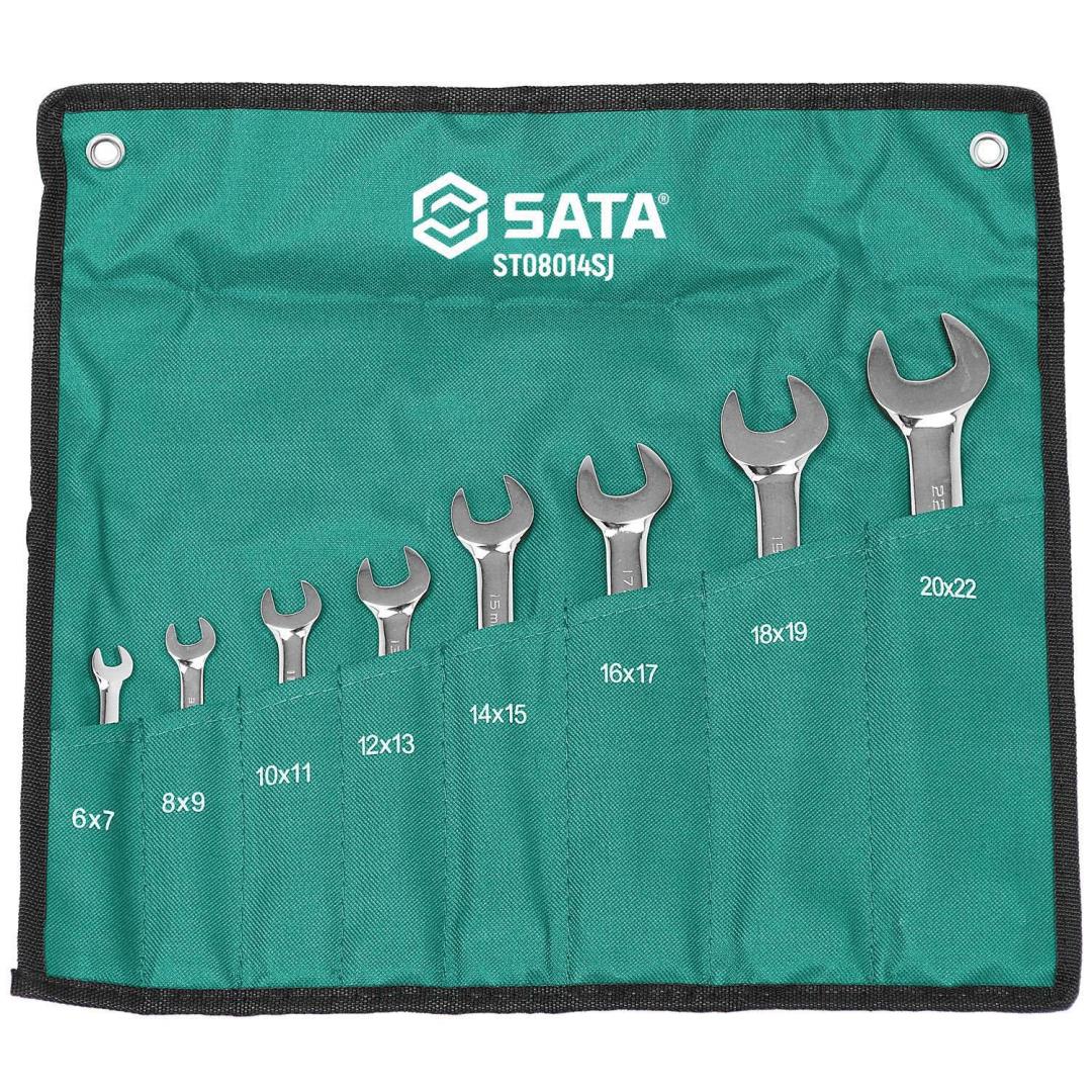 8 Pc. Metric Double Open End Wrench Set SATA
