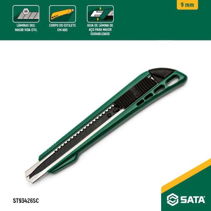 Plastic Snap-off Knife, 13-point, 9x80mm - SATA