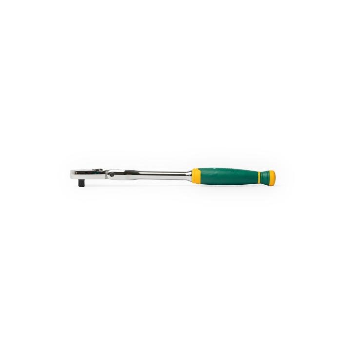 1/4” Drive Flex Head Long handle Ratchet with Comfort Grip handle