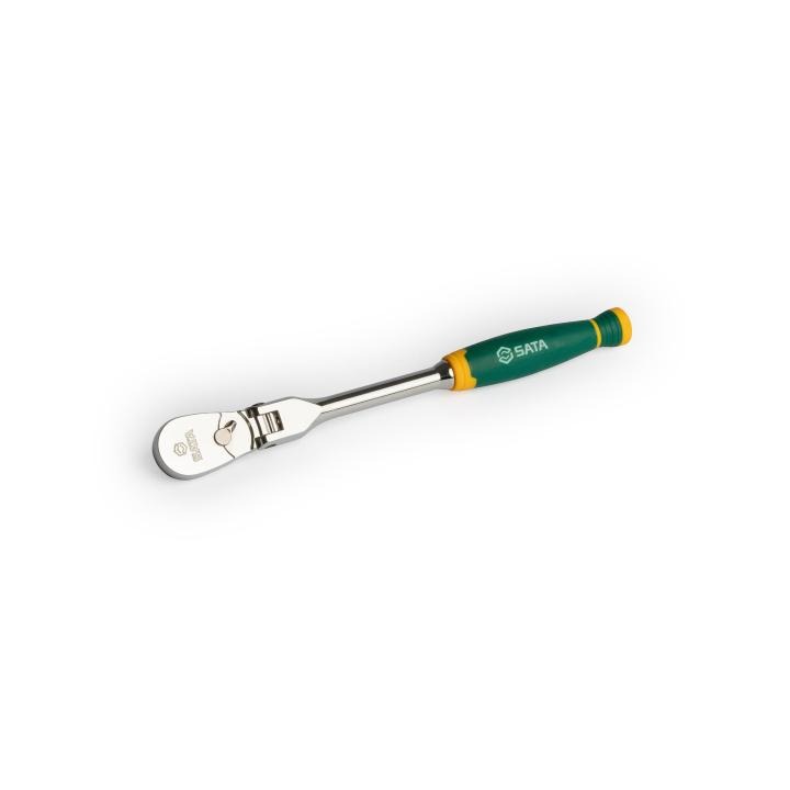 1/4” Drive Flex Head Long handle Ratchet with Comfort Grip handle