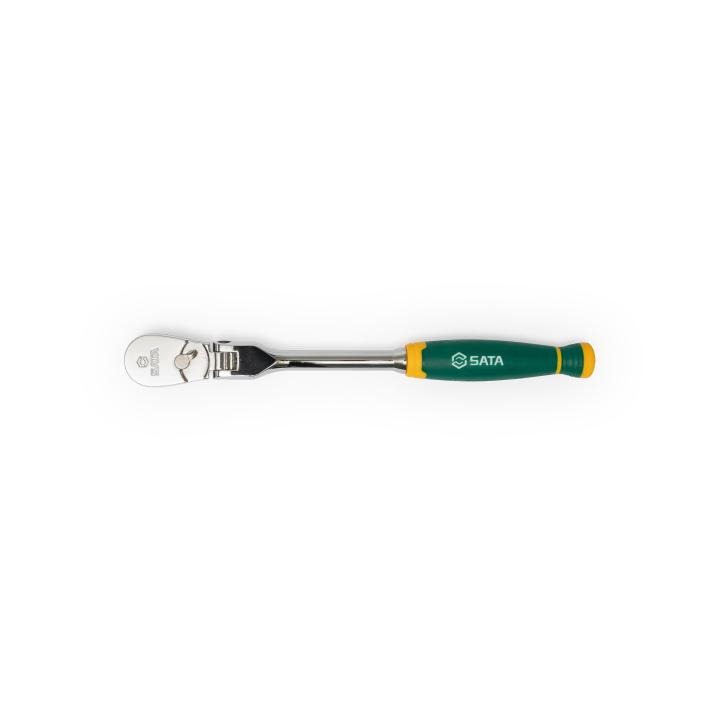 1/4” Drive Flex Head Long handle Ratchet with Comfort Grip handle
