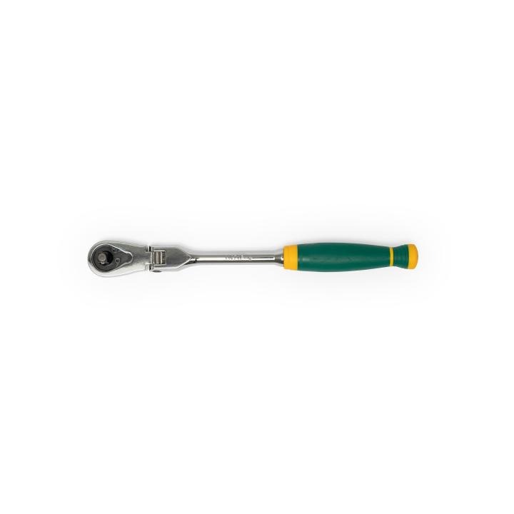 1/4” Drive Flex Head Long handle Ratchet with Comfort Grip handle