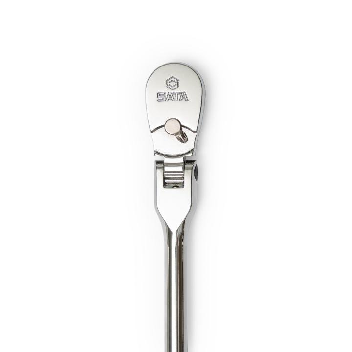 1/4” Drive Flex Head Long handle Ratchet with Comfort Grip handle