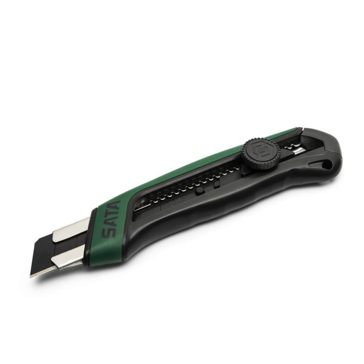 Rubber Grip Snap-Off Knife, 7-Point, 25x125mm - SATA