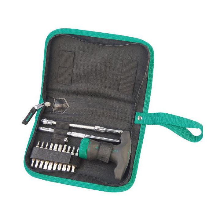 24 Pc. Ratcheting T-Handle Screwdriver Set - SATA