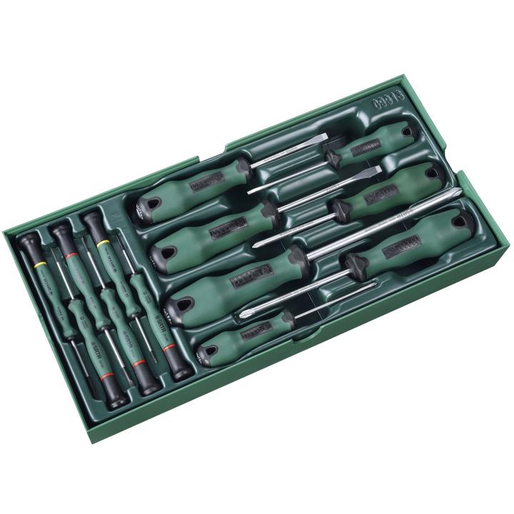 13 Pc. Combination Screwdriver Tray Set - SATA