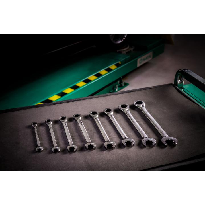 8 Pc. Metric Double Ratcheting Wrench Set - SATA