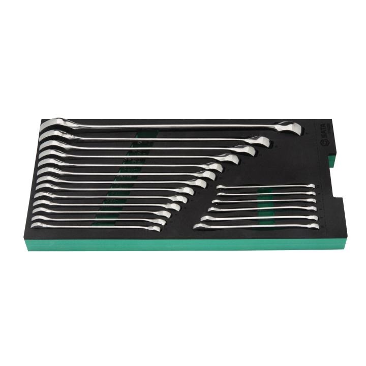 19 Pc. Metric Combination Wrench Tray Set - SATA