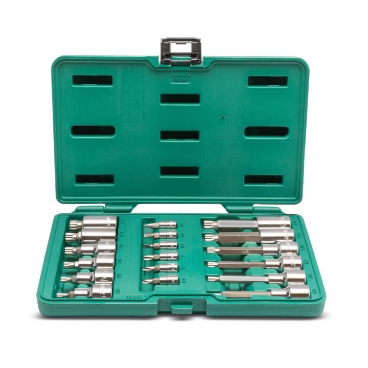 18 Pc. 1/4” and 1/2” Drive Bit Socket Set - SATA