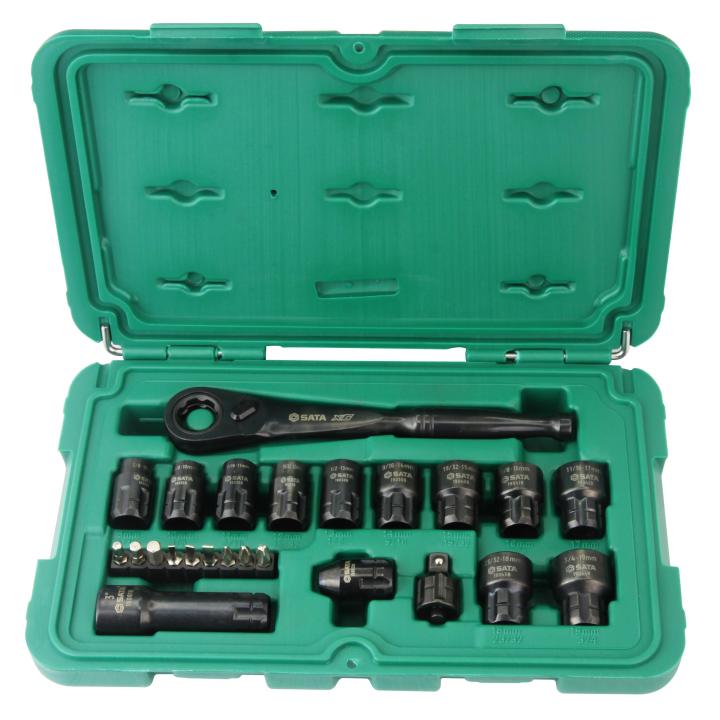 ロッド Satoo 24 Pc. X6 Pass-Thru™ Mechanics Tool Set - SATA