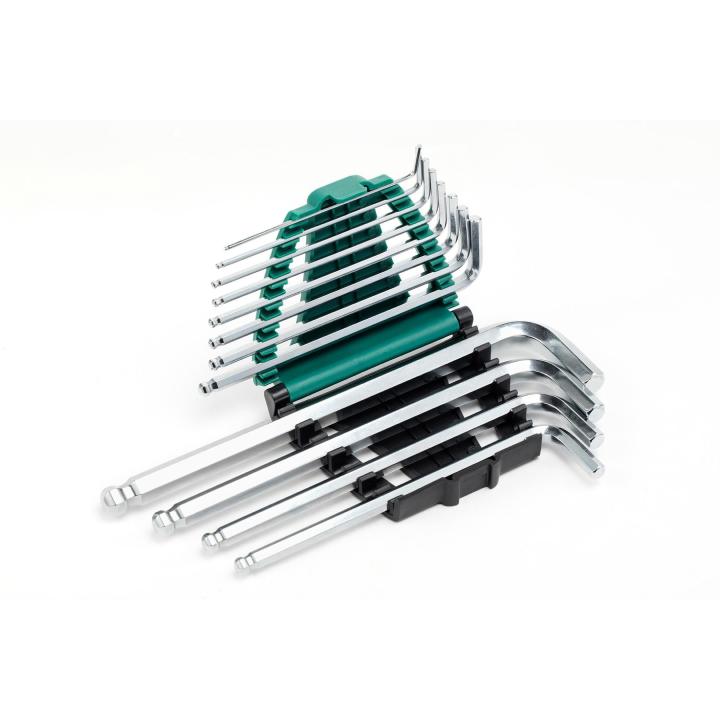 12 Pc. SAE Long Ball Point Hex Key Set - SATA