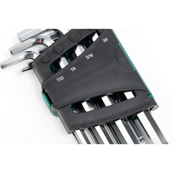 12 Pc. SAE Long Ball Point Hex Key Set - SATA