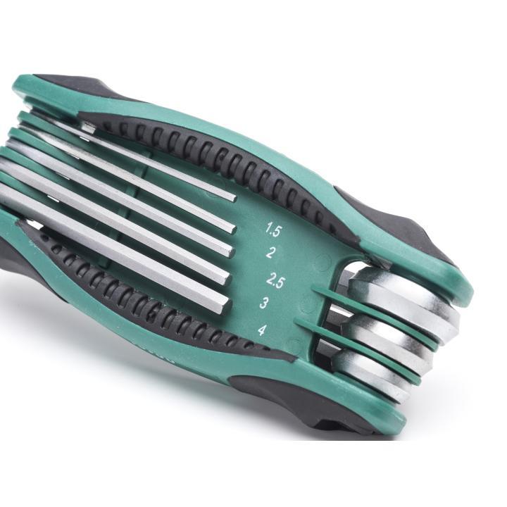 8 Pc. Metric Hex Key Fold-Up Set - SATA