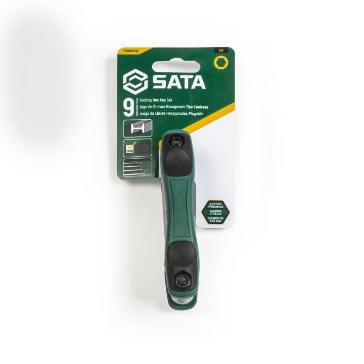 9 Pc. SAE Hex Key Fold-Up Set - SATA