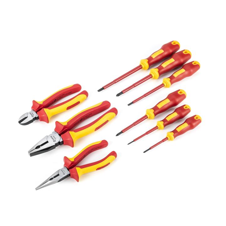 9 Pc. VDE Insulated Screwdriver and Pliers Set - SATA