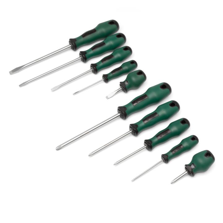 10 Pc. Cushion Grip Combination Screwdriver Set - SATA