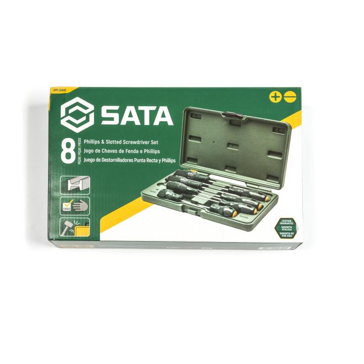 8 Pc. Acetate Combination Screwdriver Set - SATA