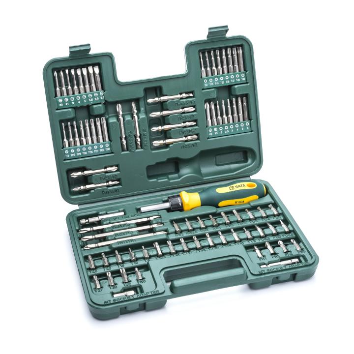 80 Pc. Ratcheting Bit Driver Set - SATA