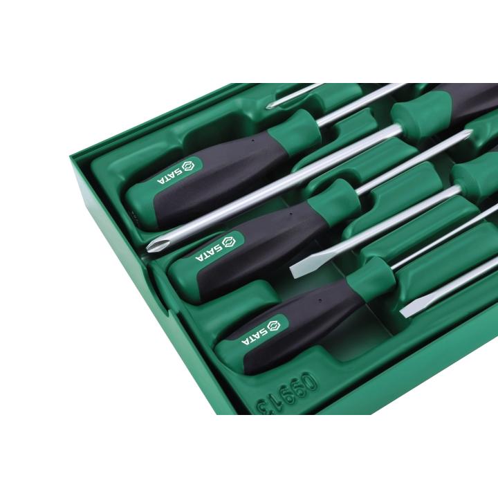 13 Pc. Combination Screwdriver Tray Set - SATA