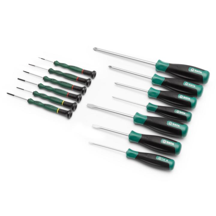 13 Pc. Combination Screwdriver Tray Set - SATA