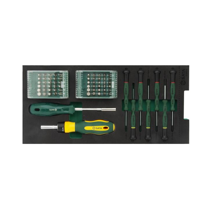 71 Pc. Bit and Precision Screwdriver Tray Set - SATA