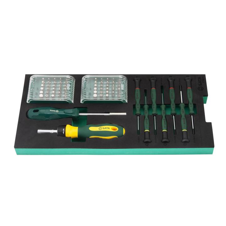 71 Pc. Bit and Precision Screwdriver Tray Set - SATA