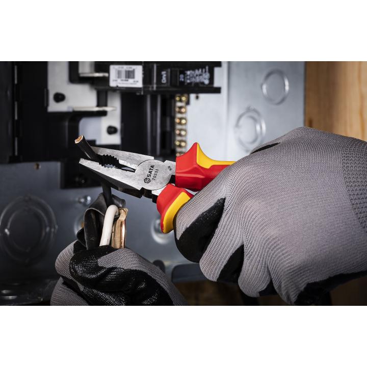 HART 8-inch Multifunction Linesman Pliers With Comfort Grips, Chrome Vanadium