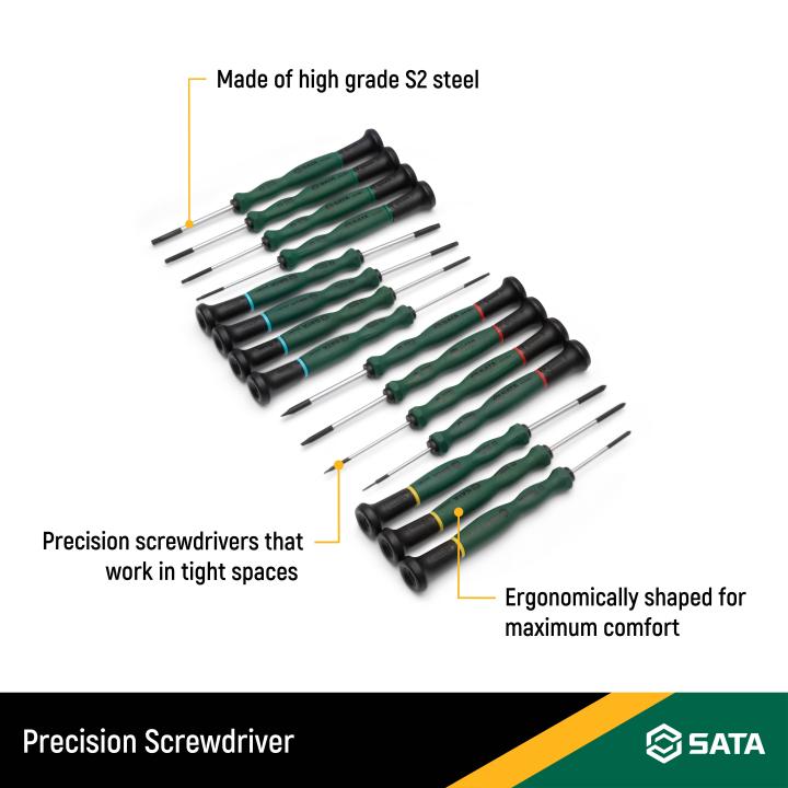 15 Pc. Precision Combination Screwdriver Set - SATA
