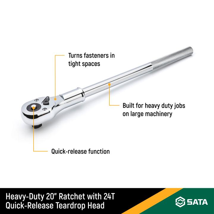 3/4” Drive Quick-Release Teardrop Ratchet - SATA