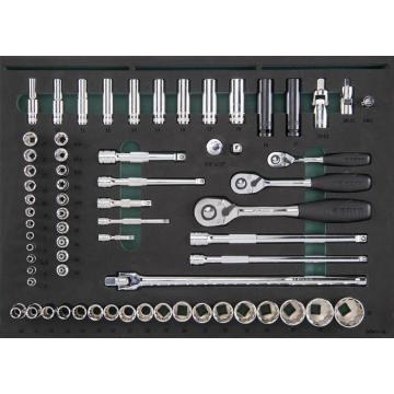 180 Pc. 1/4”, 3/8”, 1/2” Metric Ratchet & Socket Set - SATA
