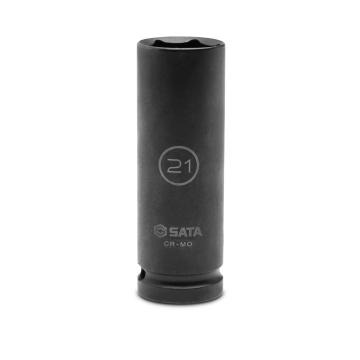 1/2'' Drive 6 Point Thin Wall Impact Deep Socket 21mm - SATA