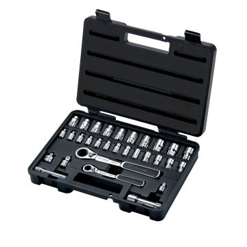 Laser 4002 Go Thru Ratsche Mit Bit- & Stecknuss-Adapter – 1/4 Zoll, 72 Zähne, 100 Mm Länge