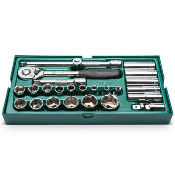 66 Pc. 1/4” Drive 6 Point Metric Socket Tray Set - SATA